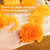 Faux Floral Greenery 39inch Marigold Flowers Artificial Day of the Dead Flower 50Pcs Fake Head for Garland Making 231019