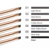 Eyebrow Enhancers 6colors Double-head Private Label Eyebrow Pencil Custom Bulk with Blackand Gold Tube Long-lasting Pigment Waterproof Makeup 231020