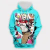 Yeni Erkekler Kadın Harley Quinn Komik 3D Baskı Moda Trailtsits Crewneck Hip Hop Sweatshirt ve Pantolon 2 adet Set Hoodies TZ09215H