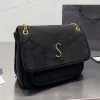 Niki süet zincir omuz çantası deri çapraz çanta çanta