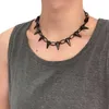 Anhänger-Halsketten, 3 x Metall-Spikes, Nieten, Nieten, Punk-Gothic-Halskette, Halsband