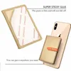 Card Holders Pouch Case Wallet Inserting Back Multifunctional PU Leather Pocket Phone Holder Stick On Adhesive Sticker Secure Universal