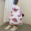 Zaino stile cuore peluche zaino del fumetto Zaini di peluche Zaini di pelliccia carini Borse da scuola per bambini Borsa regalo per bambini Mochilas Parastylishdesignerbags