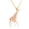 Chains 2023 Minimalist Temperament Niche Internet Celebrity Animal Hand-painted Enamel Pendant Necklace Fashionable Commuting