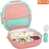 Bento Boxes 500ML Stainless Steel Box Insulated Lunch For Kids Toddler Girls Metal Portion Sections Leakproof Container 231019