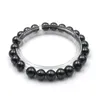 Bracelet de thérapie à perles magnétiques en hématite noire, brin XSM de 8mm, pour hommes et femmes, Protection en pierre, soulagement de l'anxiété, bijoux