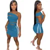 Work Dresses Europe And America Sexy Strapless Vest Striped Tight Skirt In Summer Club Party Fashion Trend Women Suit 2-piece Set