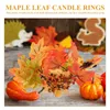 Candle Holders Autumn Maple Wreath Halloween Ornaments Artificial Leaf Silk Cloth Simulated Rings