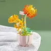 Blocs 338 pièces créatif chrysanthème fleur blocs de construction Kit créatif plante jouet décor briques enfants jouets pour fille cadeau R231020