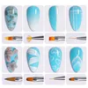 Makeup Tools Misscheering 8pcsset Aurora Akryl Nail Art Målning Pennor för design Sjuk smal borste Gradient Gel Ritning DIY 231020