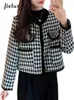 Женские куртки, французские зимние модные элегантные женские винтажные базовые простые офисные женские повседневные свободные теплые шикарные карманные женские куртки