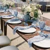 Table Runner Dinning Table Decoration Rust Table Runner Set Wedding Decoration Cotton Gauze Dusty Blue Napkins Gift Table Runners 231019