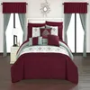 Bedding sets Herta 20Piece Embroidered Comforter Set Queen Burgundy 231020