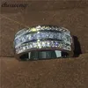 Jewelry Male Ring 3mm 5a Zircon Cz White Gold Filled Party Engagement Wedding Band Ring For Men Size 5-11 J1907162431