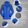 Men's Down Snow Jacket Winter Thicken Fleece Warm With Pockets Jackets Waterproof Ski Windproof Hooded Coats