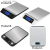 Bathroom Kitchen Scales Kitchen Scale 15Kg/1g Stainless Steel Electronic Digital Scales Grams Balance Smart Food Scale For Coffee Weighs Baking Cooking Q231020