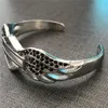 Bracelet de motard en cristal noir, nouveau Design, en acier inoxydable 316L, bijoux à la mode pour femmes et filles, Style motard, ailes, 280b