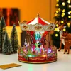 Decoraciones navideñas Decoración de carrusel navideño Caja de música de regalo de Navidad x1020