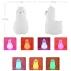 Lámparas Sombras Alpaca LED Luz de noche Sensor táctil Colorido Silicona Animal Lámpara con pilas Dormitorio Lámpara de noche para niños Regalo de bebé 231019