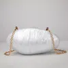 Kvällspåsar Pearl Acrylic Evening Bags Designer Luxury Clutch Purse Mini Women's Wallet Shell Chain Shoulder Crossbody Wedding Party Handbag 231019