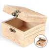 Watch Boxes Cases Travel DIY Unpainted Wooden Watch Case Square Jewelry Display Box Chest Packing Box Single Slot Wood Watch Box Storage Holder 231020