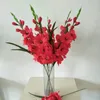 Couronnes de fleurs décoratives HMEOT 70CM Simulation glaïeul orchidée fleurs artificielles plantes mariage Festival en pot fausse décoration florale 231020
