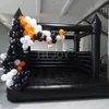 açık hava aktiviteleri Black Bounce House Cadılar Bayramı için, Beyaz Şişirilebilir Düğün Bouncer Açık Bounce House Party Jumper Moonwalk Bouncy Kalesi