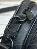 10A Mirror Quality Designers 18.5cm Messenger Bags Luxurys Black Coated Canvas Handbags Womens Mens Embossed Zipper Purse Crossbody Mini Shoulder Strap Box Bag
