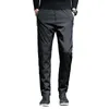 Calças masculinas inverno pato para baixo acolchoado cintura alta grosso negócio quente para calças de moda masculina outerwear pt494 231020