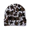 18 kolorów jesienna zima lampart czapka mężczyźni kobiety ciepły dzianinowy kapelusz Student Cute Zebra Print Cow Cap Cap