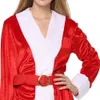 Cosplay Eraspooky 2018 Novo Terno de Papai Noel Veet Mulheres Fantasia de Natal para Adultos Casaco de Manga Longa Calças Chapéu Inverno Carnaval Outfitcosplay