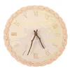 Horloges murales Horloge numérique Non Ticking Décor Chambre d'enfant ronde suspendue Basswood Home Office Living