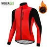 Giacche da ciclismo WOSAWE Giacca da ciclismo autunno inverno Giacca da vento antivento per bici da bicicletta Abbigliamento Maglie lunghe Pile termico Giacca a vento MTB da uomo 231019