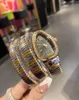 Wristwatches Snake Shaped Baoge Home Style Retro Diamond Set Fashion Versatile Quartz Women's Watch