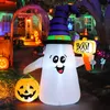 Fantasma bonito inflável de Halloween com abóbora, decoração de quintal inflável inflável de Halloween, para decoração de festa de Halloween em ambientes internos e externos