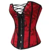 Bustiers & Corsets Sexy Red Waist Trainer And Lace Up Corset Top For Wedding Dress Plus Size Lingerie Overbust Underwear277N