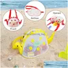 Party Favor Childrens Beach Net Bag New Style Dinosaur Outdoor Shell Storage Toy Collection Ryggsäck Party Gift Home Garden Festive PA DHOU1