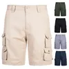 Men's Shorts Summer Mens Cotton Cargo Soft Loose Casual Solid Joggers Gym Beach Sports Quick-Dry Clothing Streetwear