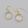 Dangle Earrings Natural Clear Crystal Stone Gem Jewelry T168