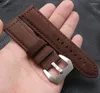 Titta på band Style Vintage Leather Watchband 18mm 20mm 22mm 24mm Frosted Handgjorda tjocka linjer Rem tillbehör Band handled