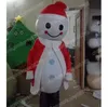 Desempenho chapéu vermelho boneco de neve mascote traje de alta qualidade halloween fantasia vestido de festa dos desenhos animados personagem terno carnaval unisex outfit