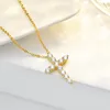 Pendentifs Inbeaut 18K plaqué or jaune excellente coupe Total 1 Ct passer diamant Test D couleur Moissanite croix pendentif collier bijoux fins