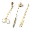 Eenvoudige Kandelaars Accessoire Cadeaupakket 3 in 1 Set Roestvrijstalen Kaars Bell Snuffers Lont Trimmer Dipper 3 stks/set