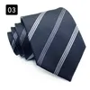 Boyun bağları Toptan 8cm Erkek Kravat Klasiği İnsan Düğün İş Partisi Stripes Striped Jacquard Tie Ascot Aksesuarları 231019