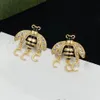 Pendientes de encanto diseñador para mujer moda lujos marca diseñador clásico pequeña abeja popular red rojo pendiente de lujo fiesta de bodas C180y