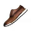 Cuir à lacets quotidien en cuir véritable baskets confortables Vintage Mens Oxford Chaussures décontractées pour les hommes extérieurs Market Flats Footwear Zapatos Hombre A32 530 289 340 255