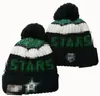 Chapeaux de balle de hockey de caps masculins Stars Beanie Tous les 32 équipes tricotées Pom Kraken Krenkes Banes à rayures Laine de touche chaude USA USA COLLEGE SPORT CHAPEUR CHAPEURS POUR LES FEMMES A