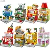 BLOCKS DIY Architecture Store Street View Food House Building Blocks Kit Girls Bricks Classic Movie Model Kids Toys for Children R231020