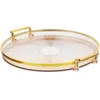 Plates Dessert Platters Desktop Storage Tray Clear Plastic Serving Dry Fruits Decorative Menagerie