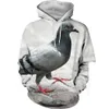 T-shirts personnalisés Polos gris colombe costume de baseball décontracté pour hommes pull série pigeon imprimé numérique 3D